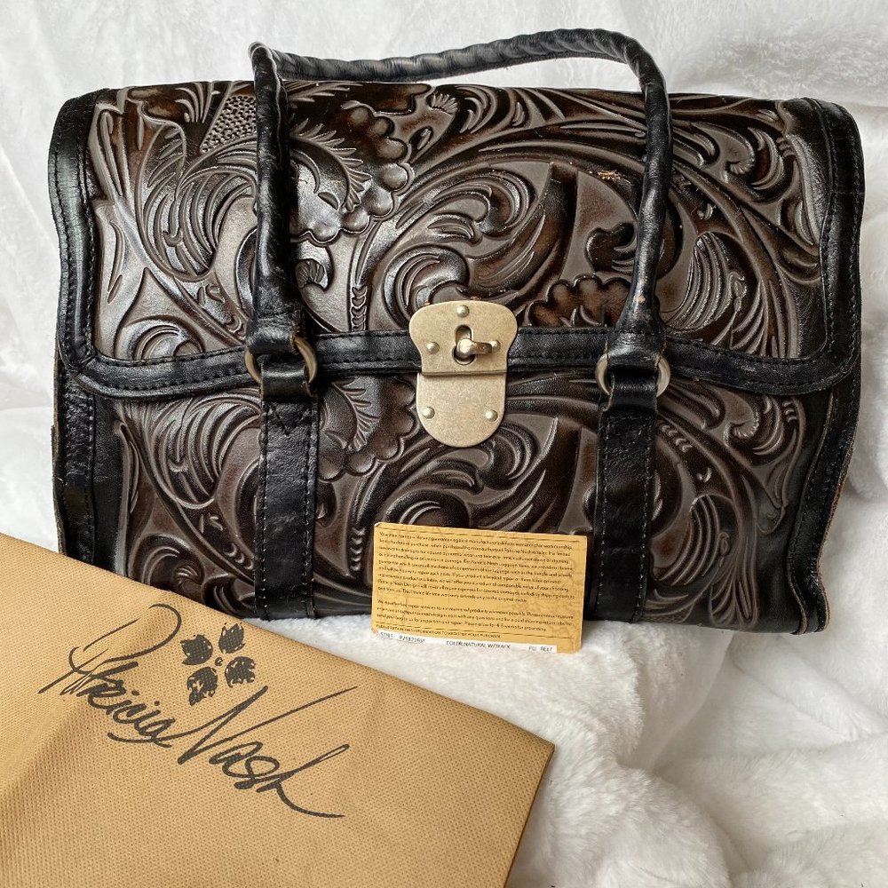 EUC Patricia Nash Vienna Coined Tooled Satchel